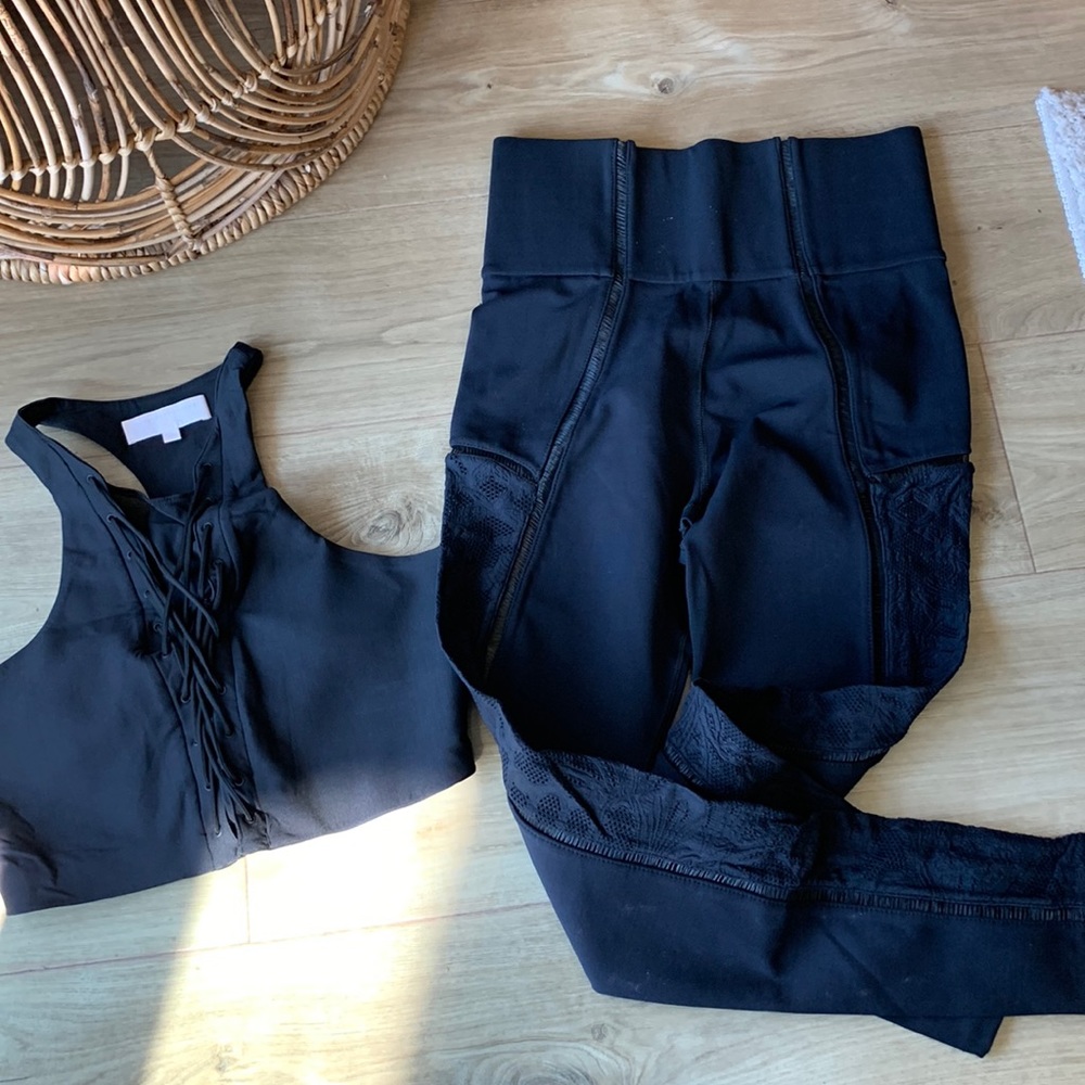 Women’s Black Workout Set